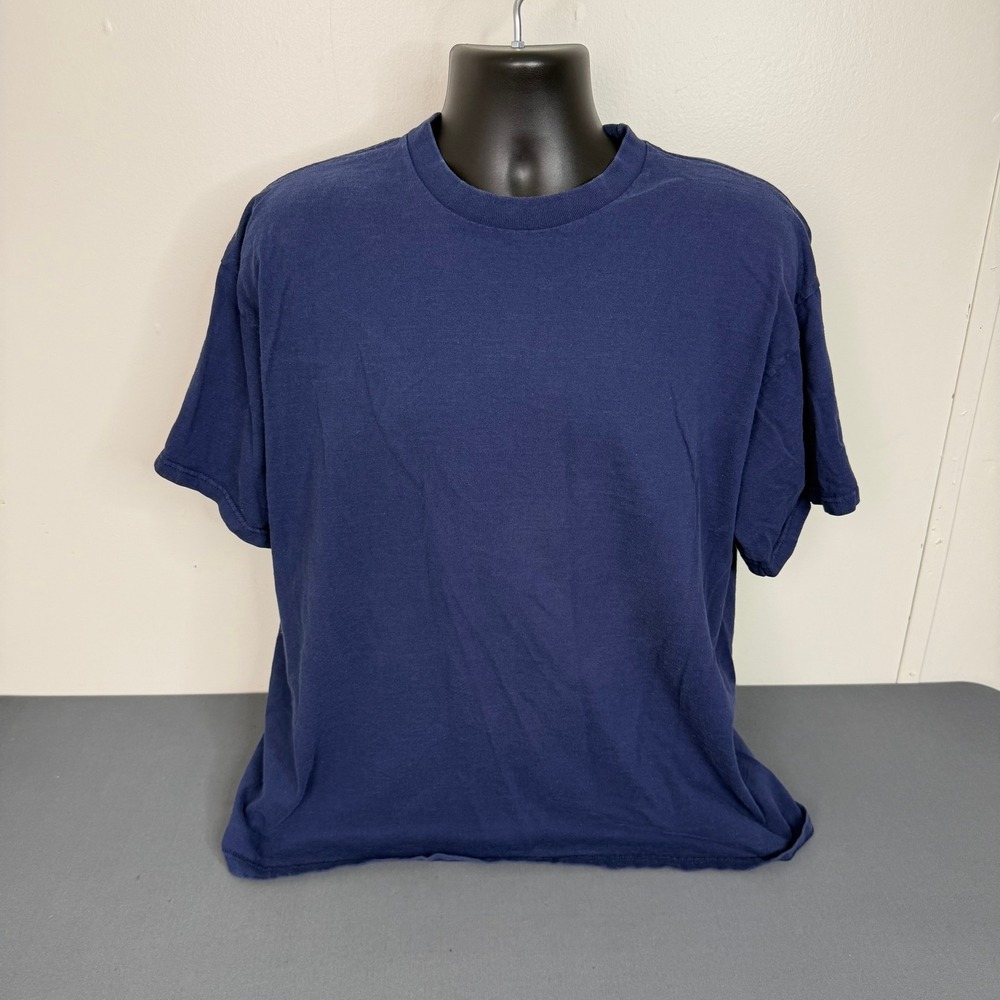 Fruit of The Loom Blank T-shirt Easy to Wear Men's Size XL Blue